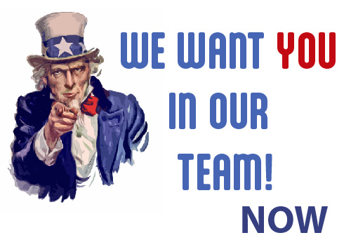 We Want You In Our Team! Now